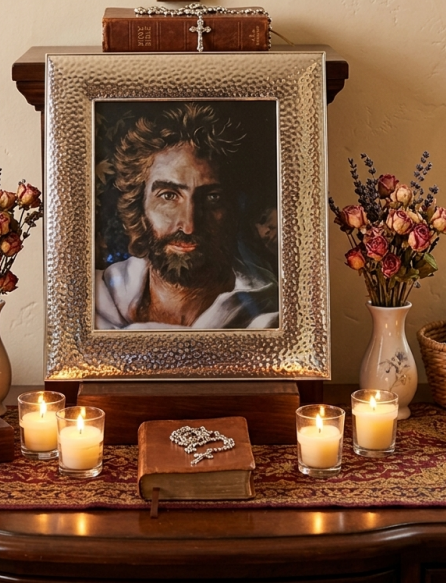 Portarretrato Rostro de Jesús, obra de Akiane Kramarik