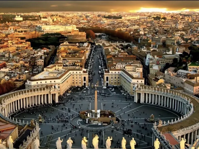 Vista aérea de la Ciudad del Vaticano